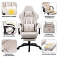 thumbnail image 2 of Silla Gamer Pro Dowinx | Ergonómica, Reclinable 180°, Masaje Lumbar USB, Reposapiés Retráctil, Ajustable | Cuero Sintético Premium, 2 of 6