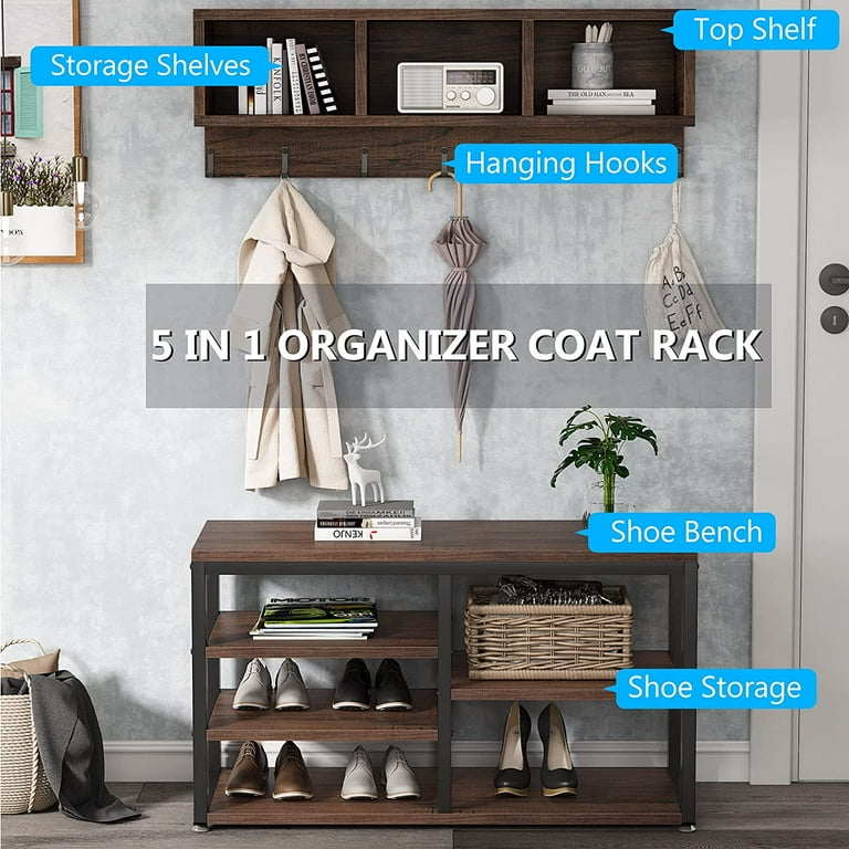 Wall-Mounted Coat Racks in Entryway Furniture 