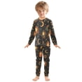 thumbnail image 6 of FORMRS Long Sleeve Top and Pants Pajama Set for Niños 2-Piece Sleepwear, Sizes 18M-8Y, Sun Moon and Stars Pattern, 6 of 6