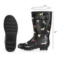 thumbnail image 2 of Norty Women's Hurricane Rain Boots – Waterproof Mid-Calf Length 11 inch Rubber Winter Spring and Garden Boots - runs a 1/2 size large, 2 of 7