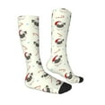 thumbnail image 3 of Picia Women Crew Soft Moisture-wicking Socks Christmas Pug Dog Pattern Design Cotton Socks, One Size fit All, 3 of 9
