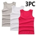 thumbnail image 2 of TEAJOPSUU Girls Summer Tank Tops Solid Color Crew Neck Sleeveless Cotton Tops Casual Basic Camisoles for Toddler Kids 2-14 Years Silver, 2 of 3