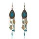 thumbnail image 1 of Jumpingount Pendientes clásicos de gota de agua occidental pintura hojas borlas Multicolor elegante misterioso oreja colgantes joyería Ropa, zapatos y accesorios Miscelánea azul malaquita Jumpingount AP009324-01B, 1 of 6