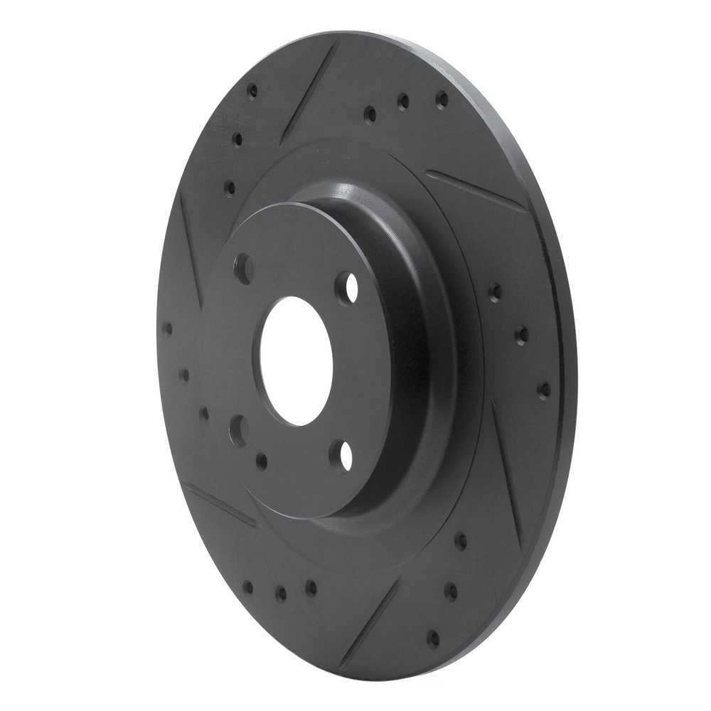 Dynamic Friction Company 633-80072L DFC Brake Rotor - Drilled And Slotted - Black