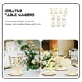 thumbnail image 3 of SHISUYAN 10Pcs Wooden Wedding Table Numbers Delicate Seat Plates with Holder Bases, 3 of 8