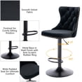 thumbnail image 4 of MIKIBAMA Swivel Velvet Barstools with Adjustable Seat Height, Modern Upholstered, Black-Black Leg (Set of 2), 4 of 5