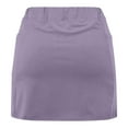 thumbnail image 3 of Iugvhana Womens Skorts with Pockets Lightweight Tummy Control Plus Size Skorts for Women High Waist Solid Color Athletic Sports Skirt Shorts Purple#03 XXXXL, 3 of 5