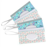 Venhoo Wet Wipe Pouch 4-Pack Reusable Refillable Clutch Baby Wipes Dispenser Holder Case-Keep Wet Wipes Moist- Eco Friendly Wipes Carrying Case for Travel-Pouch Carries 60 Wipes-Upgrade