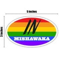 thumbnail image 3 of Mishawaka IN Indiana St. Joseph County Rainbow Pride Flag 6 Stripes Pride Flag Euro Decal Bumper Sticker 3M Vinyl 3" x 5", 3 of 3