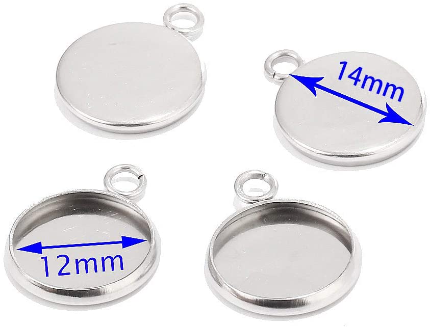 Round Blank Bezel Blanks Trays Pendant 