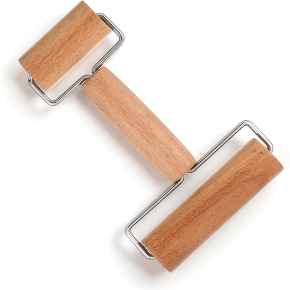 Tutuviw Double Ended Wooden Roller Clay Roller 2 in 1 Design Dough Roller for Dough Diamond Picture Craft Pottery Clay Tools Rhinestone Painting Tools Not Easy to Break