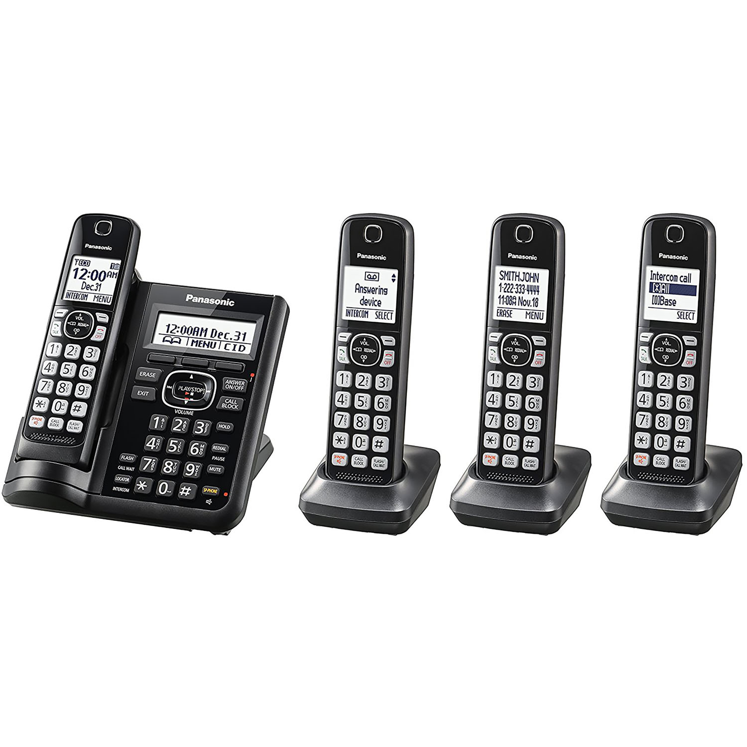 Panasonic Cordless Phones with Answering Machine - 4 Handsets - image 3 of 3