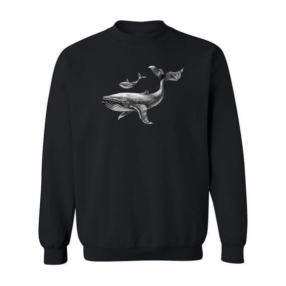 Big And Little Whale  Sweatshirt Men -Image by Shutterstock, Male Large