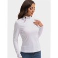 thumbnail image 3 of T-Shirt Women Long Sleeve Mock Neck Slim Fit Tops Base Layer Soft Lightweight Stretch Undershirts, 3 of 6