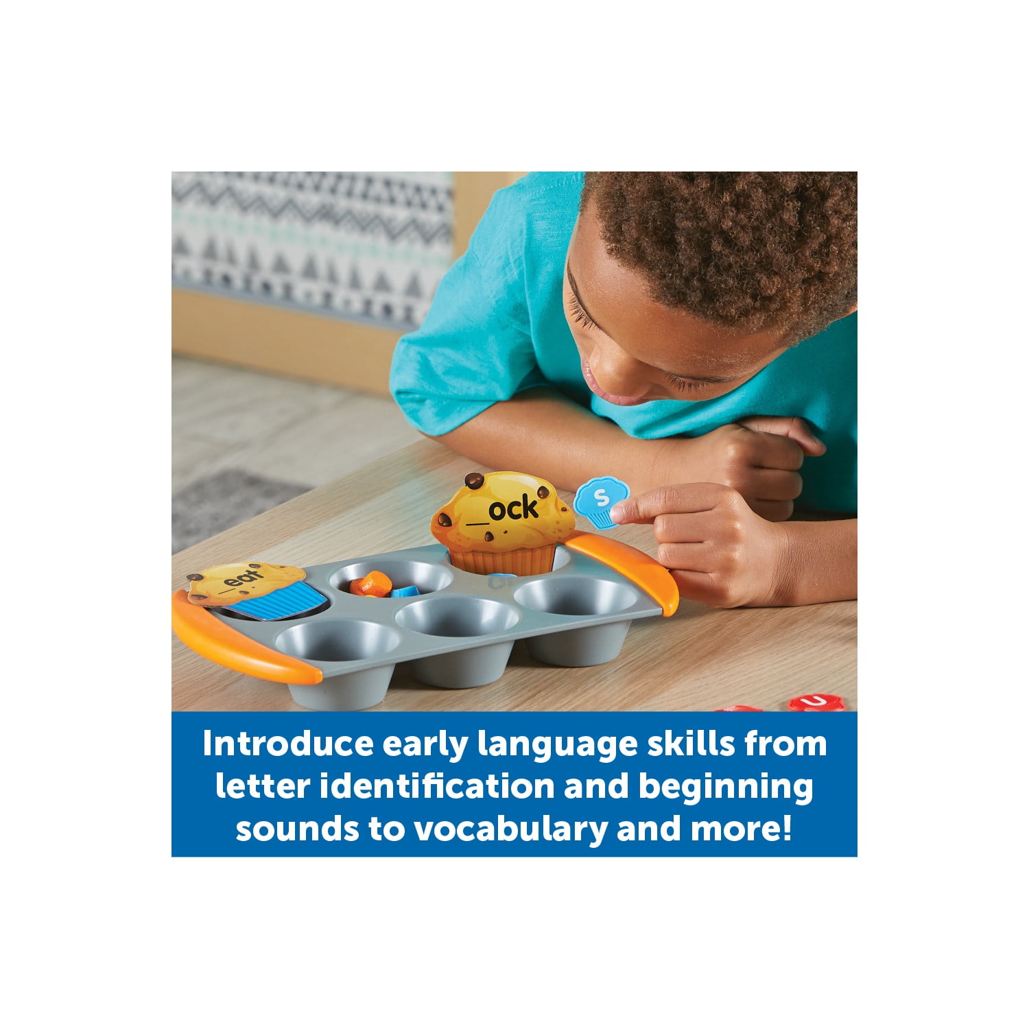 Learning Resources Mini Muffin Phonics Activity Set, 70 Pieces, Ages 4+, Preschool Learning Activities