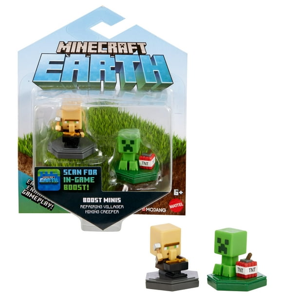 Minecraft Earth Boost Mini Figure 2 Pack Nfc Chip Enabled For Earth Augmented Reality Game Walmart Com