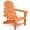 Orange, variant on Folding HDPE Adirondack Chair with 4 in 1 Cup Holder Tray Plastic Adirondack Chairs Weather Resistant Lawn Outdoor Firepit Chairs, Black