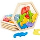 thumbnail image 2 of Wooden Jigsaw Puzzle Children'S Intelligence Puzzle Dinosaur Style, 2 of 5