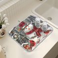thumbnail image 7 of Ryvnso Snowman with Cardinals Christmas Dish Drying Mat for Kitchen Countertop 18x24 Large Dish Pad Drainer Rack Dish Sink Mats, 7 of 7