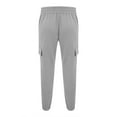 thumbnail image 6 of WREESH Men's Drawstring Sweatpants Fashion Solid Casual Elastic Waist with Pocket Trousers Sport Pants Gray, 6 of 8