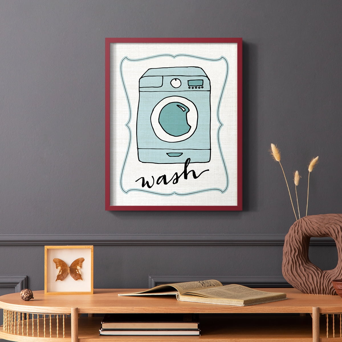 Wash Framed Print in Red Solid Wood 8 x 10 Framed Print