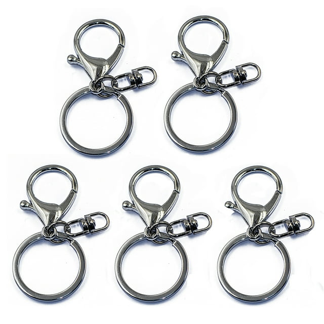 5x Clasp Lobster Swivel Clip Keyring Bag Charms Findings 65mm