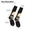 thumbnail image 2 of Naloa Gothic Winged Skull Knee Socks, High Socks Long Stretchy Sock Women Knee High Stocking, Long Socks for Women, 2 of 6