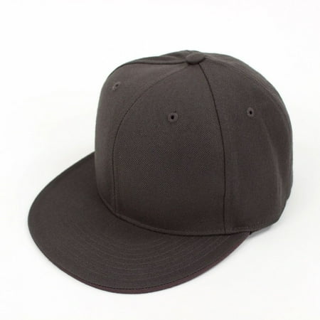 Flat Bill Baseball - Decky Men's Fitted Baseball Hat Cap Flat Bill Blank