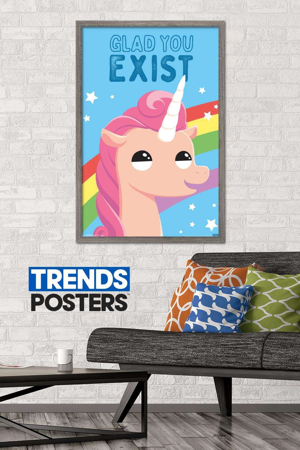 Glad You Exist Wall Poster, 22.375" x 34", Framed
