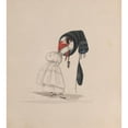 thumbnail image 2 of Francisco Fierro 15x16 Black Ornate Wood Framed Double Matted Museum Art Print Titled - A Woman Putting on Her Saya, Viewed from Behind (ca. 1848), 2 of 5