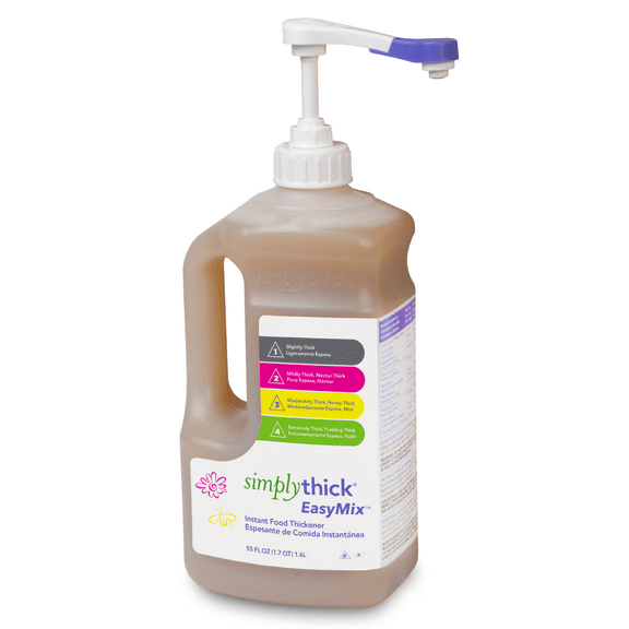 Easy Mix SimplyThick Instant Food Thickener, 1.6 Liter Pump Bottle, 1 Ct