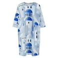 thumbnail image 4 of Santorini, Greece Sleepshirts For Sleeping Travels Loose Sleepdress Pajama Dress Soft Nightdress Sleepwear, 4 of 7