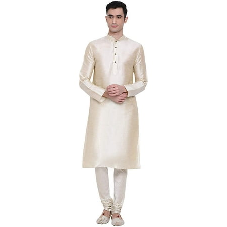 

Royal Kurta Men s Art Silk Kurta Pyjama (42 Cream)