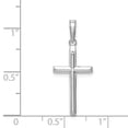 thumbnail image 4 of 14k White Gold Hollow Latin Cross Pendant, 4 of 7