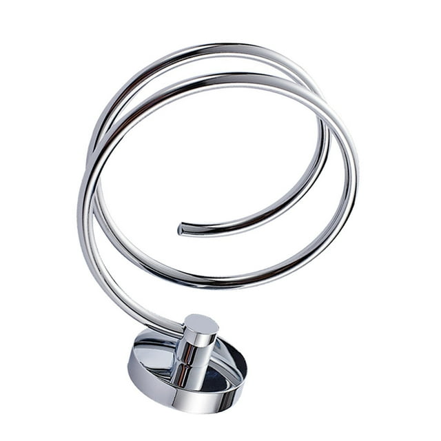 Soporte para secador de pelo de acero inoxidable sólido, soporte de pared en espiral con gancho para enchufe, soporte para secador de pelo para baño