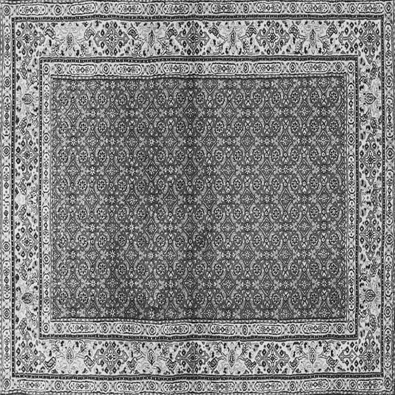 Ahgly Company Indoor Square Persian Gray Traditional Area Rugs, 4' Square