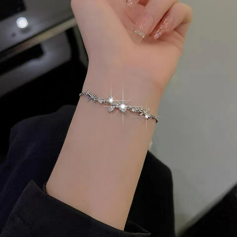 Simple silver 2024 bracelets for women