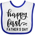 thumbnail image 3 of Inktastic Happy 1st Father's Day Design Boys or Girls Baby Bib, 3 of 4