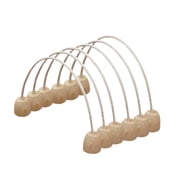 Dualoai 6 Pieces Croquet Hoops Arched Wickets with Wooden Base for Park Friends Game