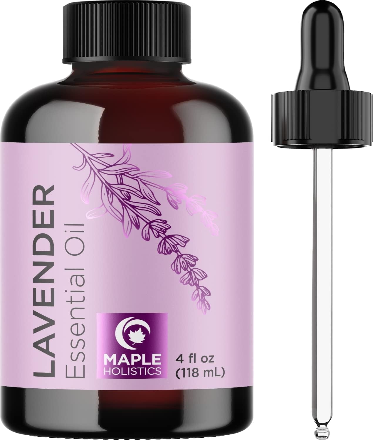 Lavender Essential Oil for Sleep Diffuser - Lavender Oil for Hair Skin and Body - Scented Oils for Aromatherapy with Pure Essential Oils for Candles Humidifier and Soap Making 4 fl oz