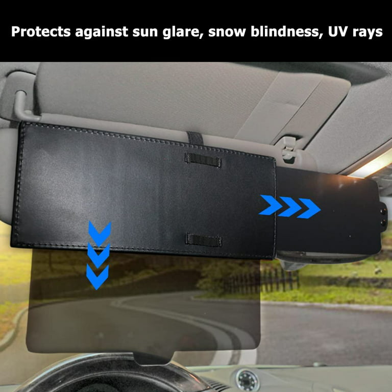 EcoNour Car Sun Visor Extender | One Pull Down Sunshade and One Side Shade  Sun Block Piece for Protection from Sun Glare, UV Rays, Snow Blindness 