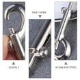 thumbnail image 3 of LOLIPPYY 2Pcs Stainless Steel Double Ended Buckle Clip Snap Hook with Spring Loaded Thumb Lever, 3 of 8