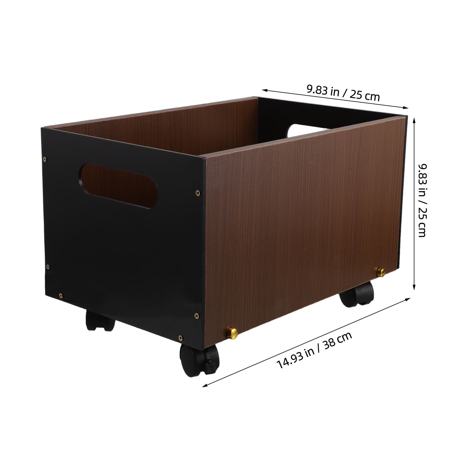 LOLIPPYY Mobile Wooden Book Organizer with Wheels, Under Desk Storage Cart for Dorm, Study Room, Office, and Home Use
