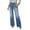 BU2-1, variant on Halloween Themed Distressed Skinny Jeans Plaid Patch Boyfriend Denim Pants Straight Leg No Rip Design Comfortable Stretch Daily Wear Versatile Fashion,Blue,S