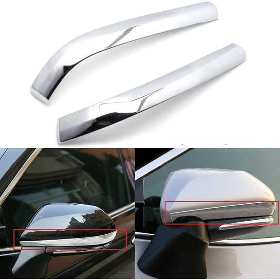 Xotic Tech Side Mirror Rearview Upper Stripe Molding Trim Cover, Chrome Color, Compatible with Camry 2018-2024