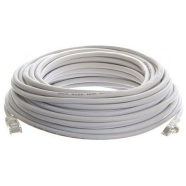 CableVantage 50FT 15M Cat5 CAT5e Patch Cable Cord 500mhz Rj45 Ethernet Internet Network LAN RJ45 UTP For PC PS4 Xbox Modem Router Laptop White