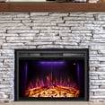 thumbnail image 6 of VINEMOUNT 33” Electric Fireplace Inserts with Glass Door, Multicolor Flames & Fire Crackling Sounds, 6 of 8