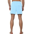 thumbnail image 3 of INSPIRE CHIC Men's Summer Solid Color Drawstring Elastic Waistband Swim Beach Shorts 28 Blue, 3 of 5