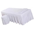 thumbnail image 3 of Soft Beauty Massage Bed Sheet With Pillowcase and Stool Cover White, 3 of 9