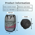 thumbnail image 5 of Aplter Pop Up Laundry Hamper Mesh Laundry Baskets with Side Pocket,Foldable Dirty Clothes Hamper for Cruise,Travel,College Dorms,(Black+Blue), 5 of 7